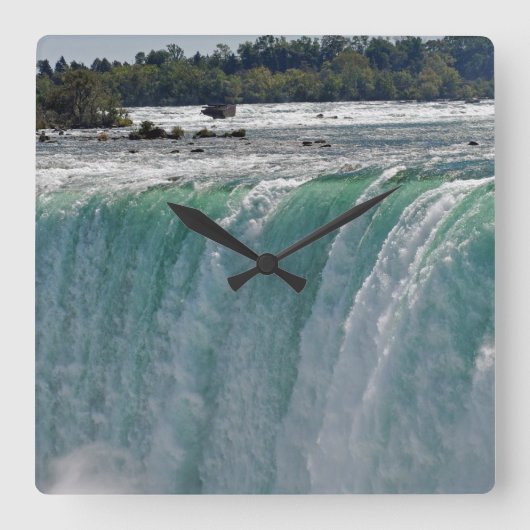 Niagara Falls Horseshoe Falls Nature Foto Clock Quadratische Wanduhr (Vorderseite)