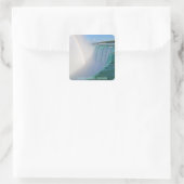 Niagara Falls Horseshoe Falls & Rainbow Quadratischer Aufkleber (Tasche)