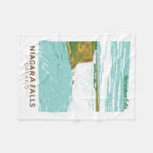 Niagara Falls Horseshoe Falls Reisen Vintag Fleecedecke (Vorderseite (Horizontal))