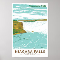Niagara Falls Horseshoe Falls Reisen Vintag