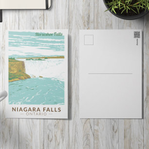 Niagara Falls Hufeisenfälle Reise Kunst Vintage Postkarte