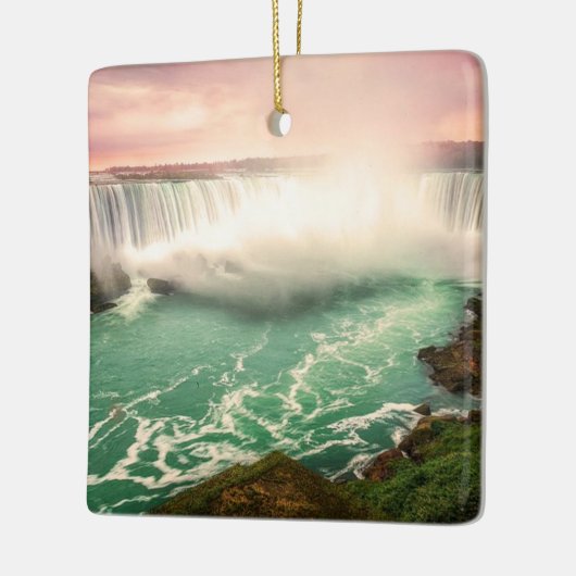 Niagara Falls, Kanada sunset stylized Keramikornament (Links)