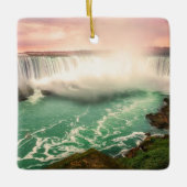 Niagara Falls, Kanada sunset stylized Keramikornament (Vorderseite)