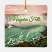 Niagara Falls, Kanada sunset stylized Keramikornament (Rückseite)