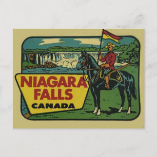 Niagara Falls Kanada Vintage Reise mit Mountie Postkarte
