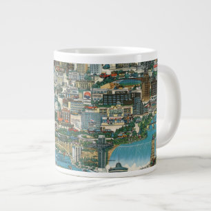 Niagara Falls Karte Jumbo-Tasse