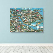 Niagara Falls Karte Leinwanddruck (Insitu (Holzboden))