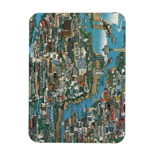 Niagara Falls Karte Magnet (Vertikal)