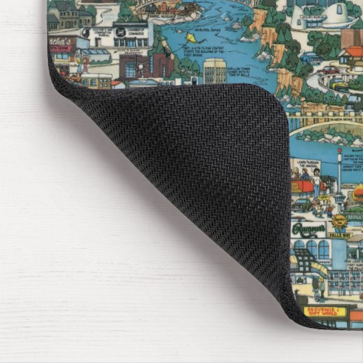 Niagara Falls Karte Mousepad (Ecke)