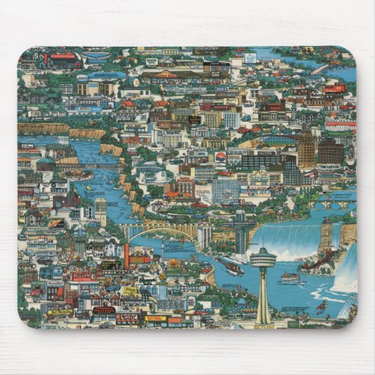 Niagara Falls Karte Mousepad (Vorne)