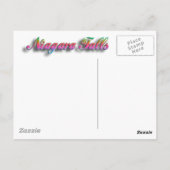 Niagara Falls Lights in der Nacht Postkarte (Rückseite)