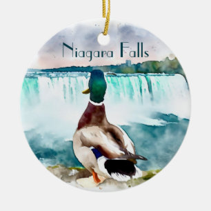 Niagara Falls Mallard Duck Souvenir Keramik Ornament