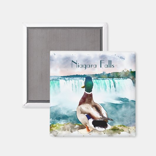 Niagara Falls Mallard Duck Souvenir Magnet (Vorderseite/Rückseite)