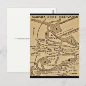 Niagara Falls Map Postcard Postkarte (Vorne/Hinten)