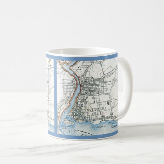 Niagara Falls Map Tasse (VorderseiteRechts)