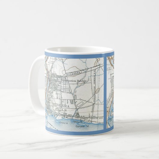 Niagara Falls Map Tasse (Vorderseite Links)