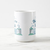 Niagara Falls Minimal Flat Design Illustration Kaffeetasse (Mittel)