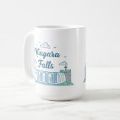 Niagara Falls Minimal Flat Design Illustration Kaffeetasse (Vorderseite Links)