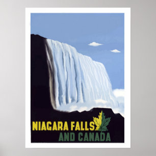 Niagara Falls, natürlich wandern, Kanada, Vintag Poster