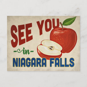 Niagara Falls New York Apple - Vintage Travel Postkarte