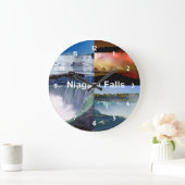 Niagara Falls New York Foto Views Große Wanduhr (Zuhause)