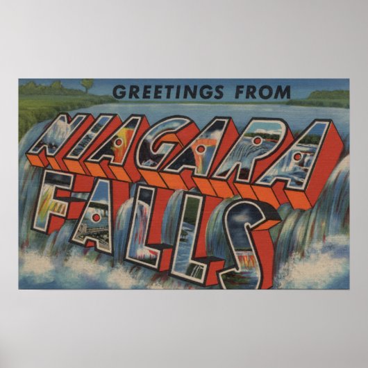 Niagara Falls, New York - Große Briefszenen Poster (Vorne)