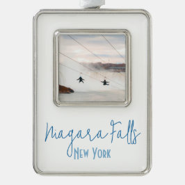 Niagara Falls, New York Reiseandenken Rahmen-Ornament Silber