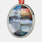 Niagara Falls New York Silbernes Ornament (Links)