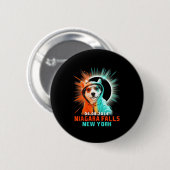 Niagara Falls New York Total Solar Eclipse 2024 Button (Vorne & Hinten)