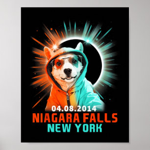 Niagara Falls New York Total Solar Eclipse 2024 Poster
