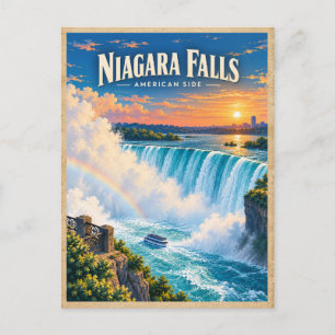 Niagara Falls New York Vintage Reise Postkarte