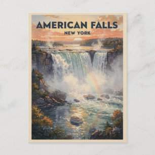 Niagara Falls New York Vintage Reise Postkarte