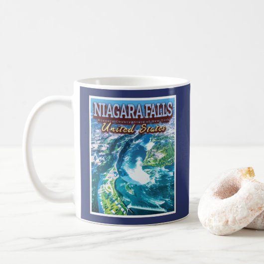 NIAGARA FALLS - NIAGARA NEW YORK VEREINIGTE STAATE KAFFEETASSE (Mit Donut)