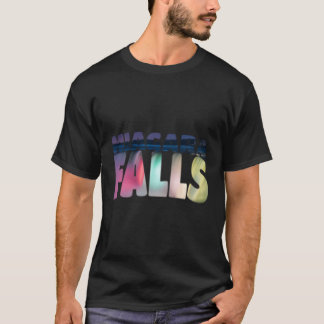 Niagara Falls Night Canada Usa Typografie T-Shirt