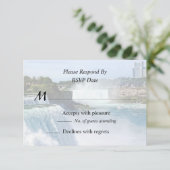 Niagara Falls NY - Blick von der amerikanischen Se RSVP Karte (Stehend Vorderseite)