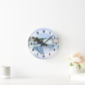 Niagara Falls NY - Blick von der amerikanischen Se Runde Wanduhr (Zuhause)