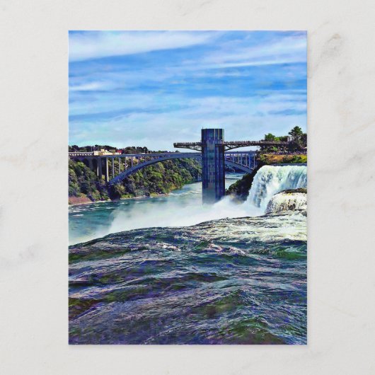 Niagara Falls NY: Prospektbeobachtungsturm Postkarte (Vorderseite)
