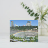 Niagara Falls NY Regenbogen Postkarte (Stehend Vorderseite)