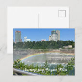 Niagara Falls NY Regenbogen Postkarte (Vorne/Hinten)