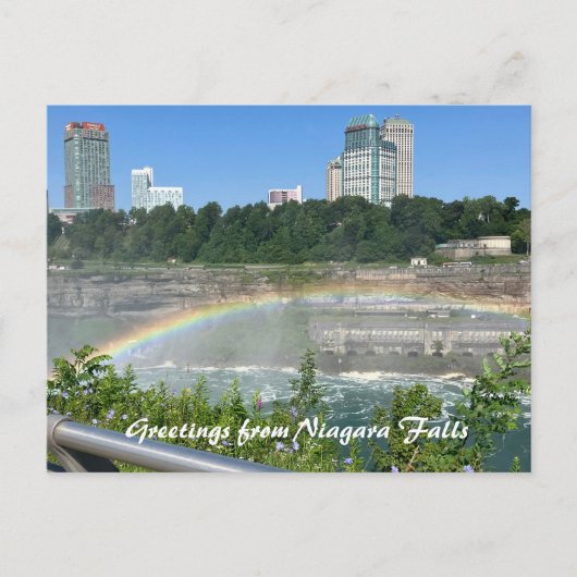 Niagara Falls NY Regenbogen Postkarte (Vorderseite)