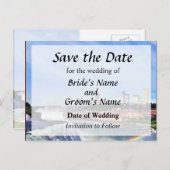 Niagara Falls NY - Unter dem Regenbogen Save the D Ankündigungspostkarte (Vorne/Hinten)