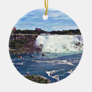 Niagara Falls ON - Seilrutsche Keramik Ornament