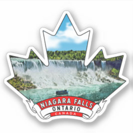 Niagara Falls, Ontario Canada Maple Leaf Aufkleber