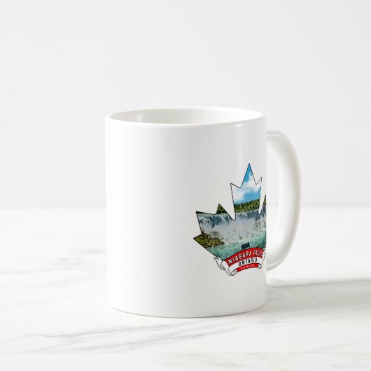 Niagara Falls, Ontario Canada Maple Leaf Kaffeetasse (VorderseiteRechts)