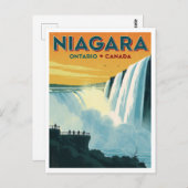Niagara Falls Ontario Canada Travel Poster Postkarte (Vorne/Hinten)