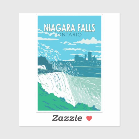 Niagara Falls Ontario Kunst, Dichtung und Musik Vi Aufkleber (Blatt)