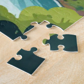 Niagara Falls Painterly Landscape Illustration Puzzle (Seite)