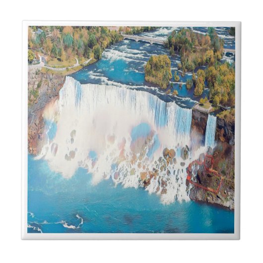 NIAGARA FALLS - Panorama Fliese (Vorderseite)