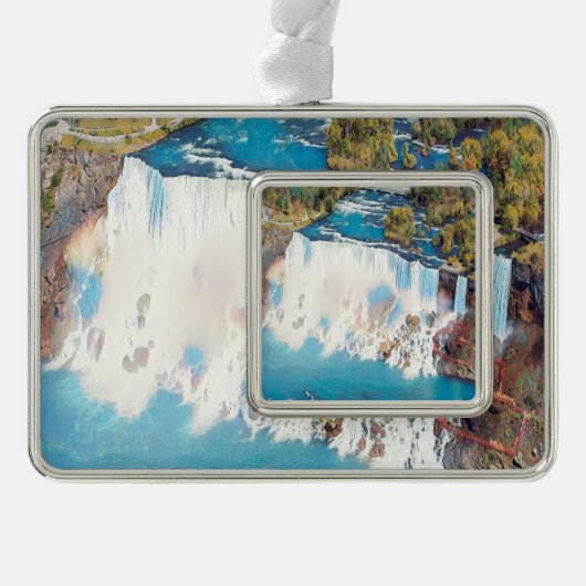 NIAGARA FALLS - Panorama Rahmen-Ornament Silber (Vorderseite)