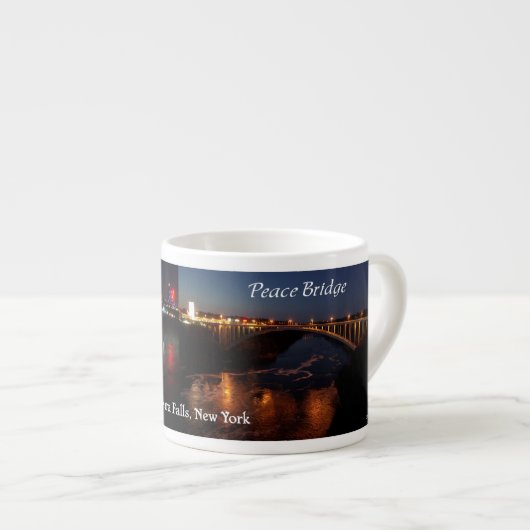 Niagara Falls Peace Bridge Espresso Tasse (Vorderseite Rechts)